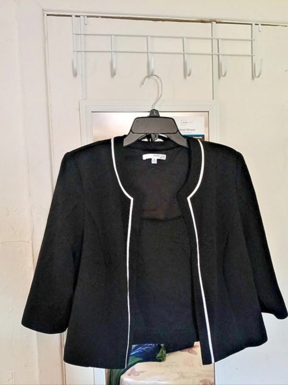 Studio One Black Piped Blazer